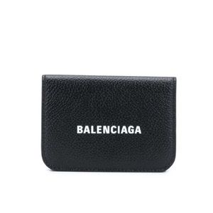 Balenciaga Trifold Black Leather Wallet